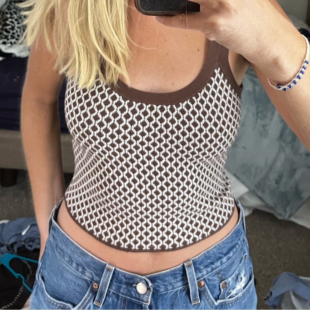 Abercrombie and fitch brown tank